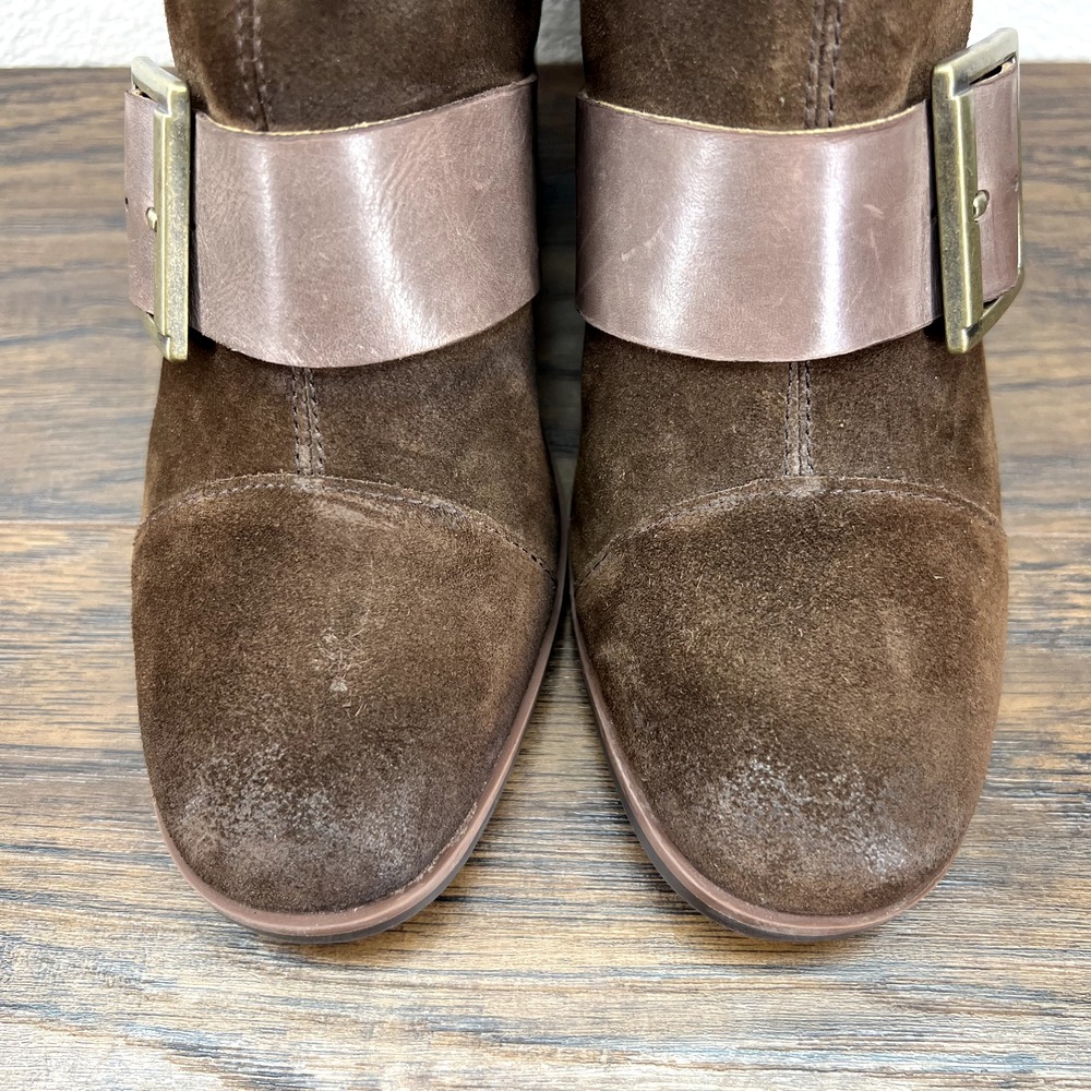 Korks Kork Ease Womens Boots Size 6 Denoon Brown Suede Buckle Back Zip Booties - Picture 4 of 12